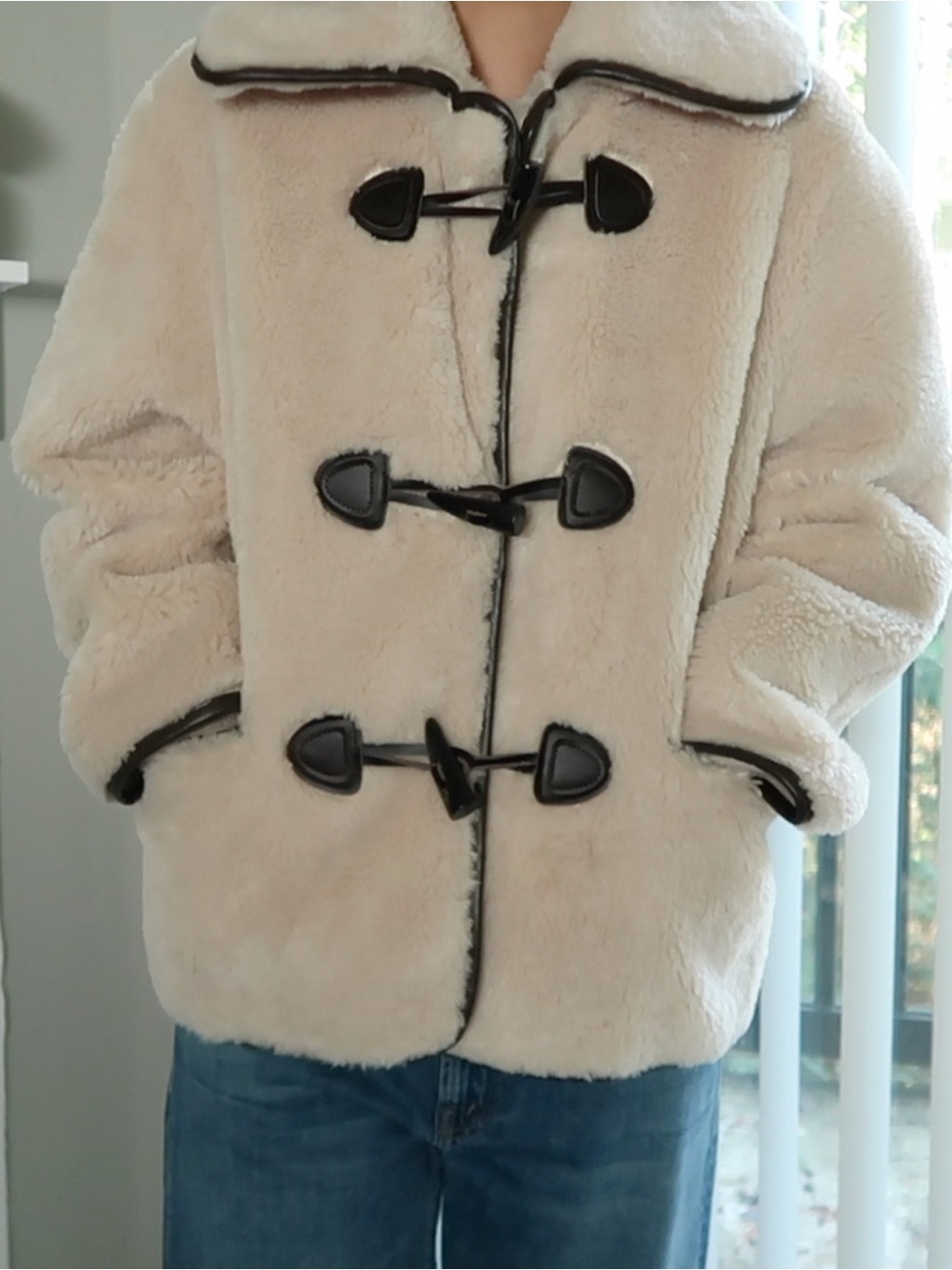 MOHAN - Eco Fur Duffle Half Coat